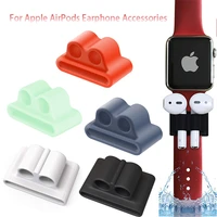 for apple airpods earphone accessories anti lost wireless earphone silicone holder stand clip for apple watch strap