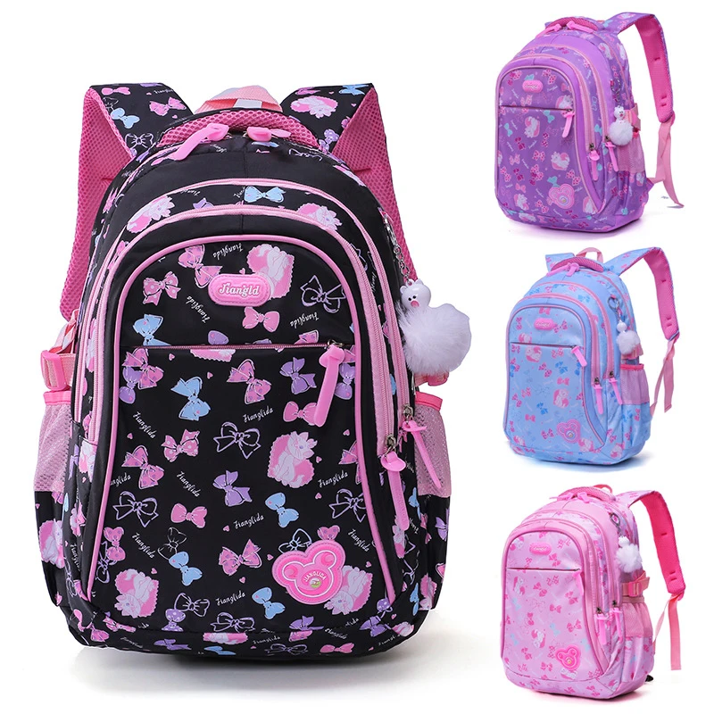Детские школьные ранцы для девочек-подростков, легкий Водонепроницаемый дорожный портфель, детская ортопедическая сумка