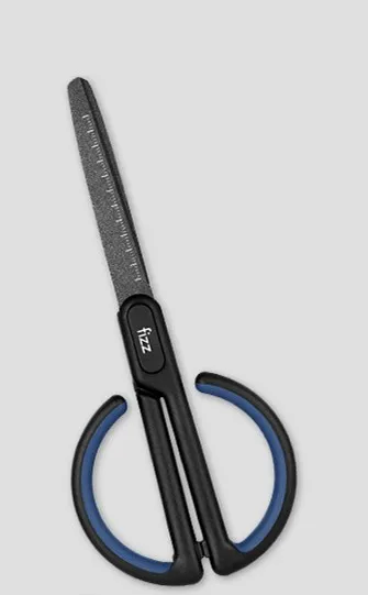 Blue Xiaomi Fizz тефлоновые ножницы деление шкалы безопасные скругленные режущие головки из нержавеющей стали креативные ножницы канцелярские ножницы для офиса - Color: Blue