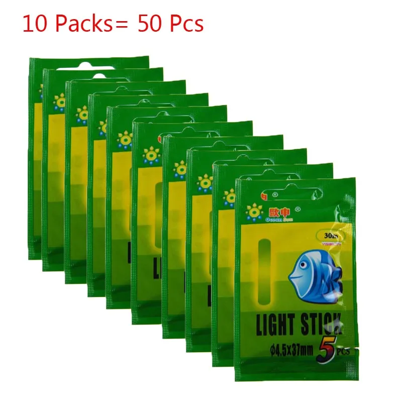 50PCS 5/25/50 шт Рыбалка поплавок светящаяся палочка флуоресцентная Lightstick ночного поплавок стержень Свет темно-палке полезные много рыболовные снасти - Цвет: 50PCS