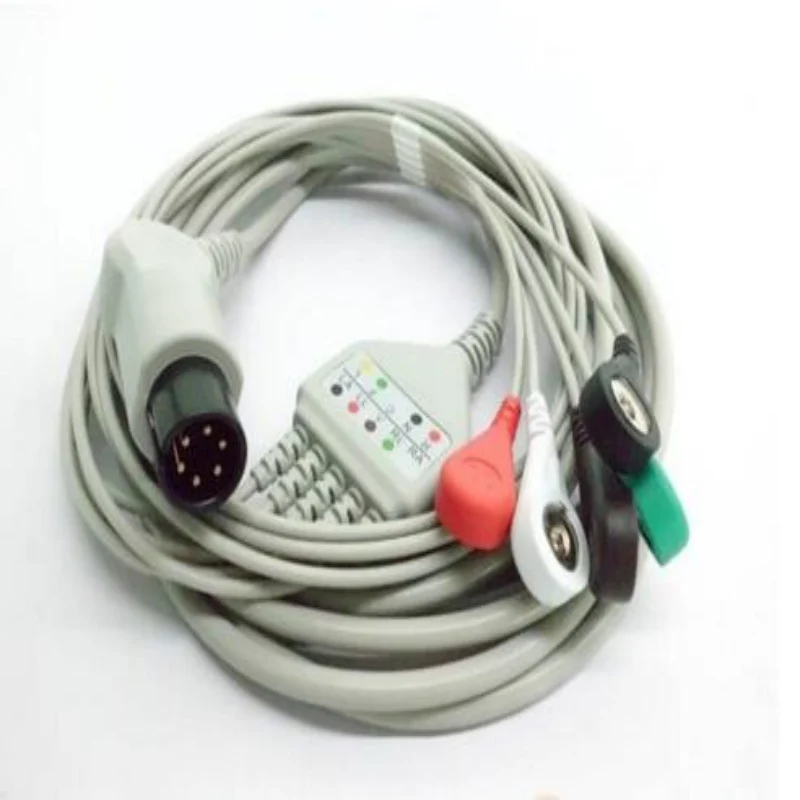 Бесплатная доставка универсальный 6 контактный слитный кабель AAMI PM7000/8000/9000 AHA для