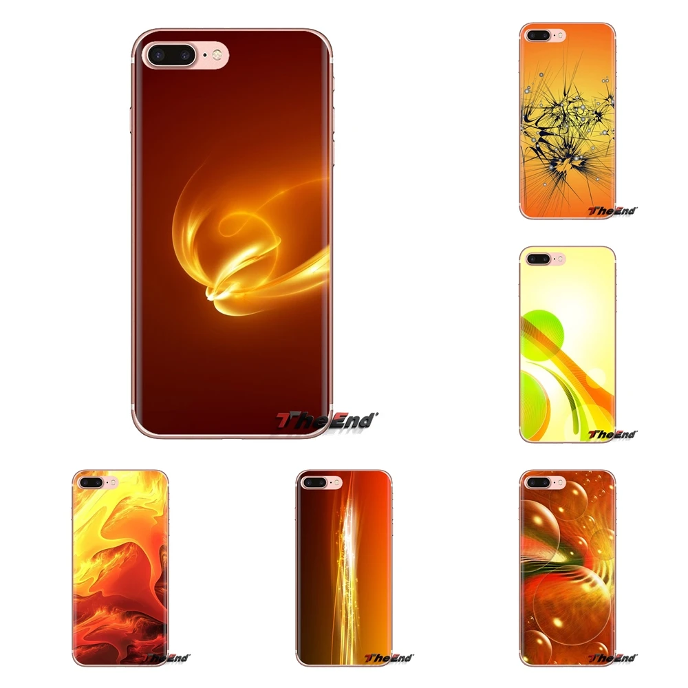 For HTC One U11 U12 X9 M7 M8 A9 M9 M10 E9 Plus Desire 630 530 626 628 816 820 830 Abstract Orange Art Silicone Phone Shell Cases |