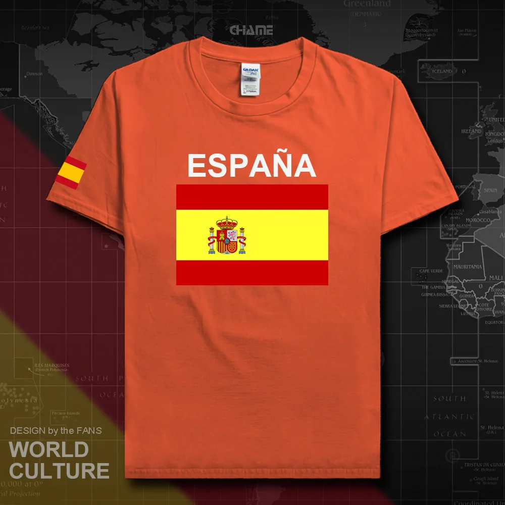 Испанская футболка Espana Мужская из 100% хлопка с национальной командой модная для