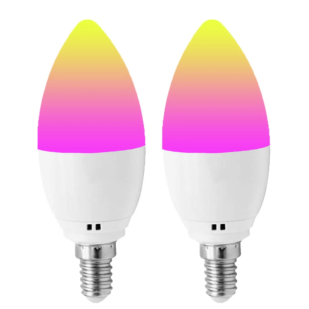 Wifi умная Светодиодная лампа умный дом E14/E27 led RGB поддержка Alexa/Google Home/IFTTT умное Голосовое управление 5 Вт для украшения дома