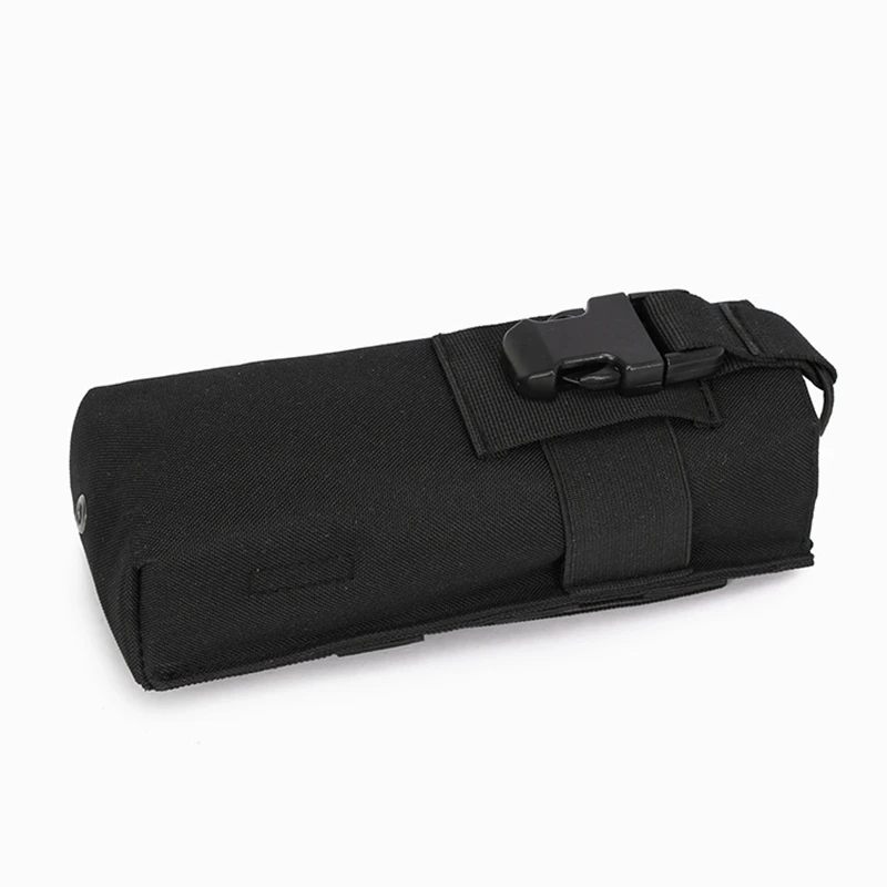 black Военная Тактическая Сумка для бутылки воды Molle для походов на открытом воздухе, кемпинга, сумки для бутылки воды, водонепроницаемые нейлоновые сумки для скалолазания, чайники - Color: black
