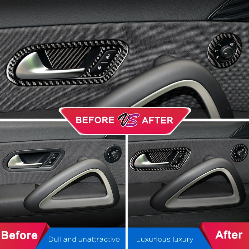 Аксессуары для volkswagen scirocco R внутренние наклейки из углеродного волокна ручка