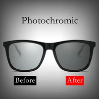 2018 new design photochromic polarized sunglasses classic transition lens sun glasses men women retro discoloration lenses