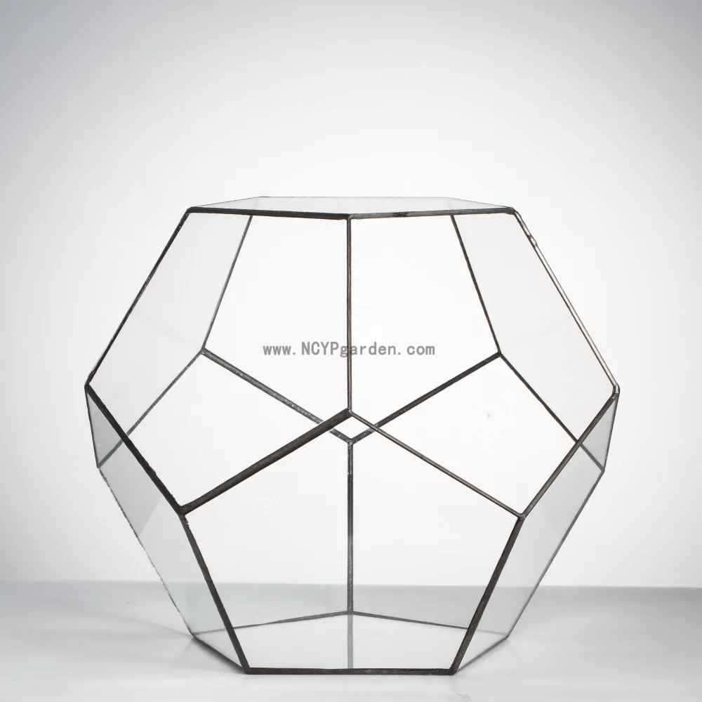 NCYP современный Пентагон стеклянный цветочный горшок шар прозрачное стекло