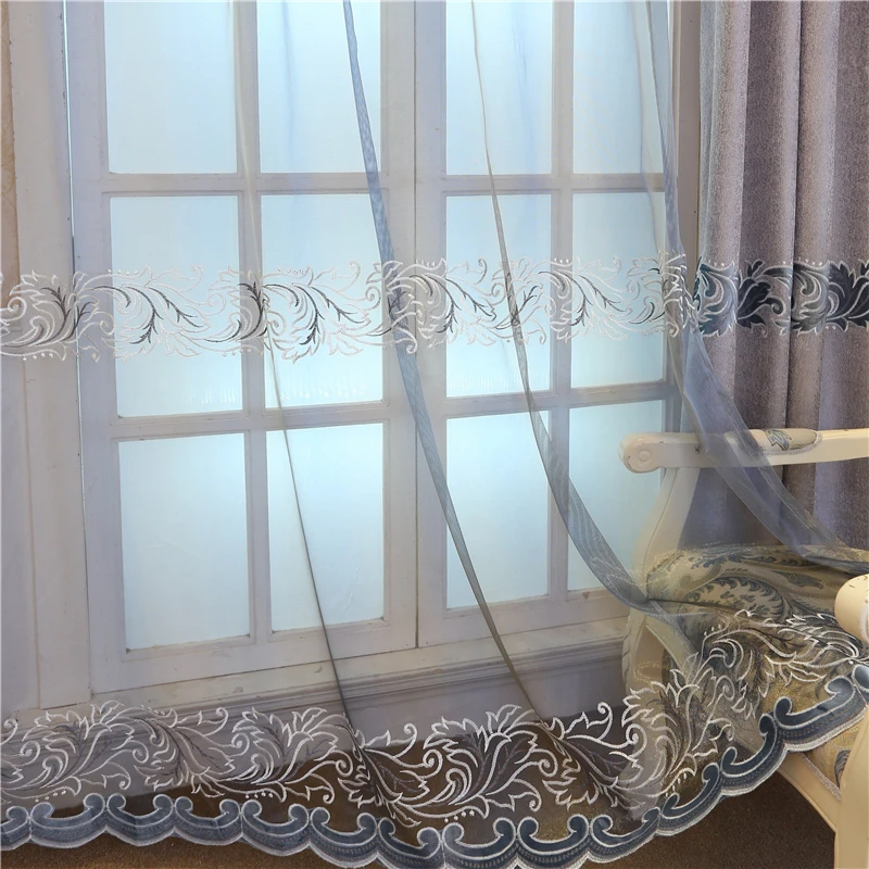 Европейская роскошная классическая вилла занавеска с коротким валансом для
