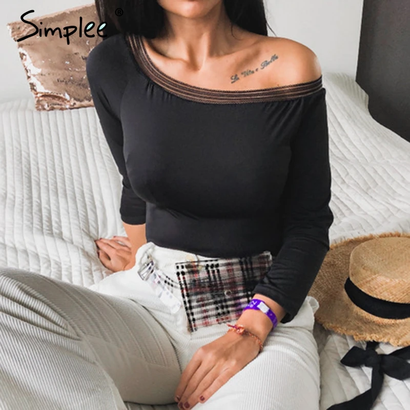 Женский черный комбинезон Simplee привлекательный цельный кружевной с открытыми