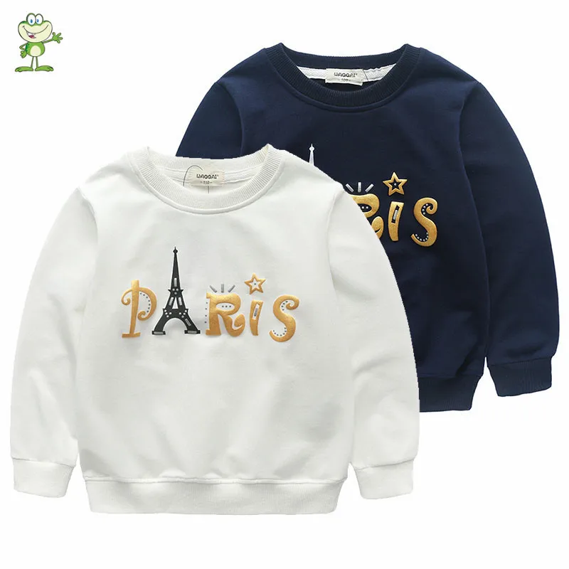 Детские футболки 2016 новый бренд весна-осень толстовки для мальчиков и девочек