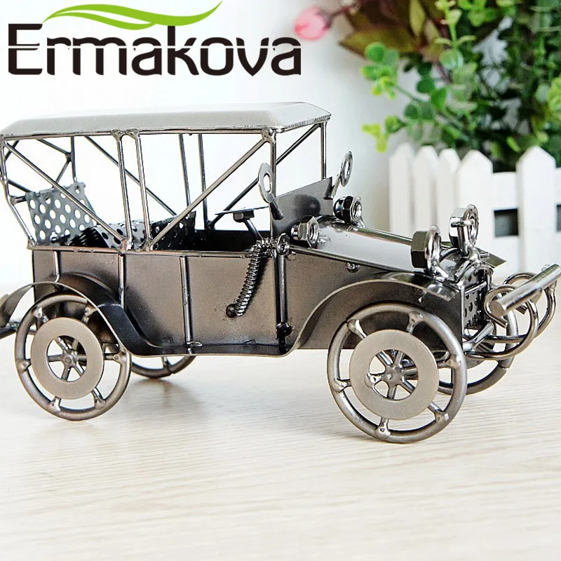ERMAKOVA 20 см(7,") металлическая Ретро модель автомобиля винтажная классическая модель автомобиля Модель автомобиля фигурка мальчика игрушка подарок домашний декор