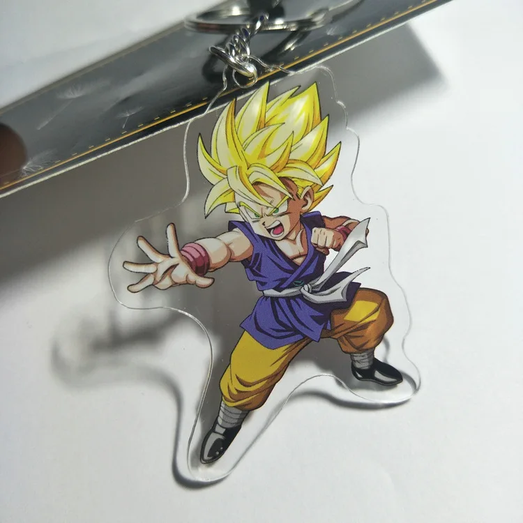 Аниме Dragon Ball Сон Гоку акриловый брелок Вегета Torankusu Супер Saiyan Broli смешной кулон брелки llaveros Ювелирные изделия Подарки
