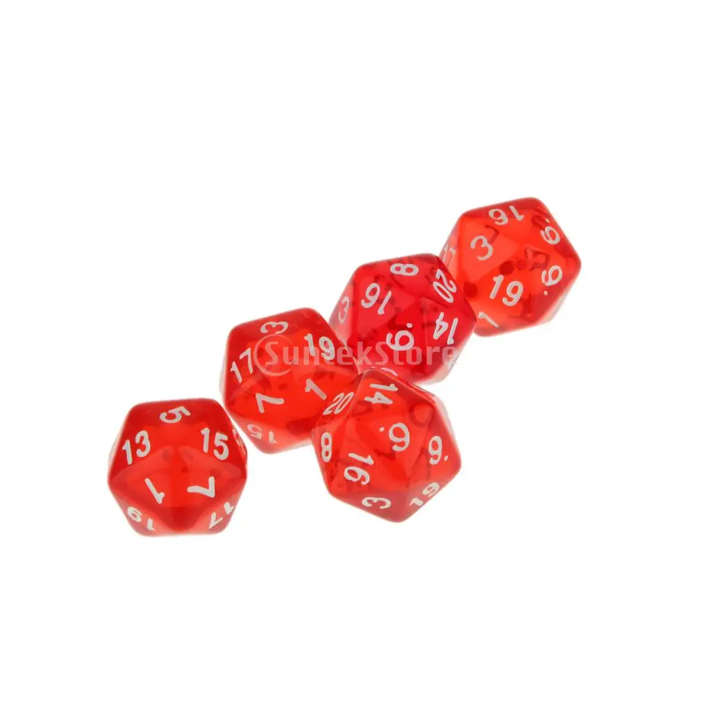 Драгоценный камень мути Двусторонняя Набор кубиков 5 D20 D & TRPG ролевая игра игры