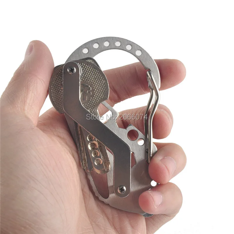 Multifunction Belt Guard Key Holder Organizer Clamp Stainless Steel Carabiner Portable Chain Buckle EDC Tool 100pcs | Спорт и