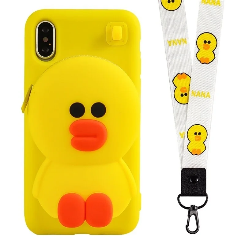 Cartoon Case Capa Мультяшный чехол Etui для iPhone XR X XS MAX 6 6s 7 8 Plus силиконовый чехол-кошелек с 3D милыми Fundas Mujeres Capinhas Чехлы Coque - Цвет: Cartoon Case Capa