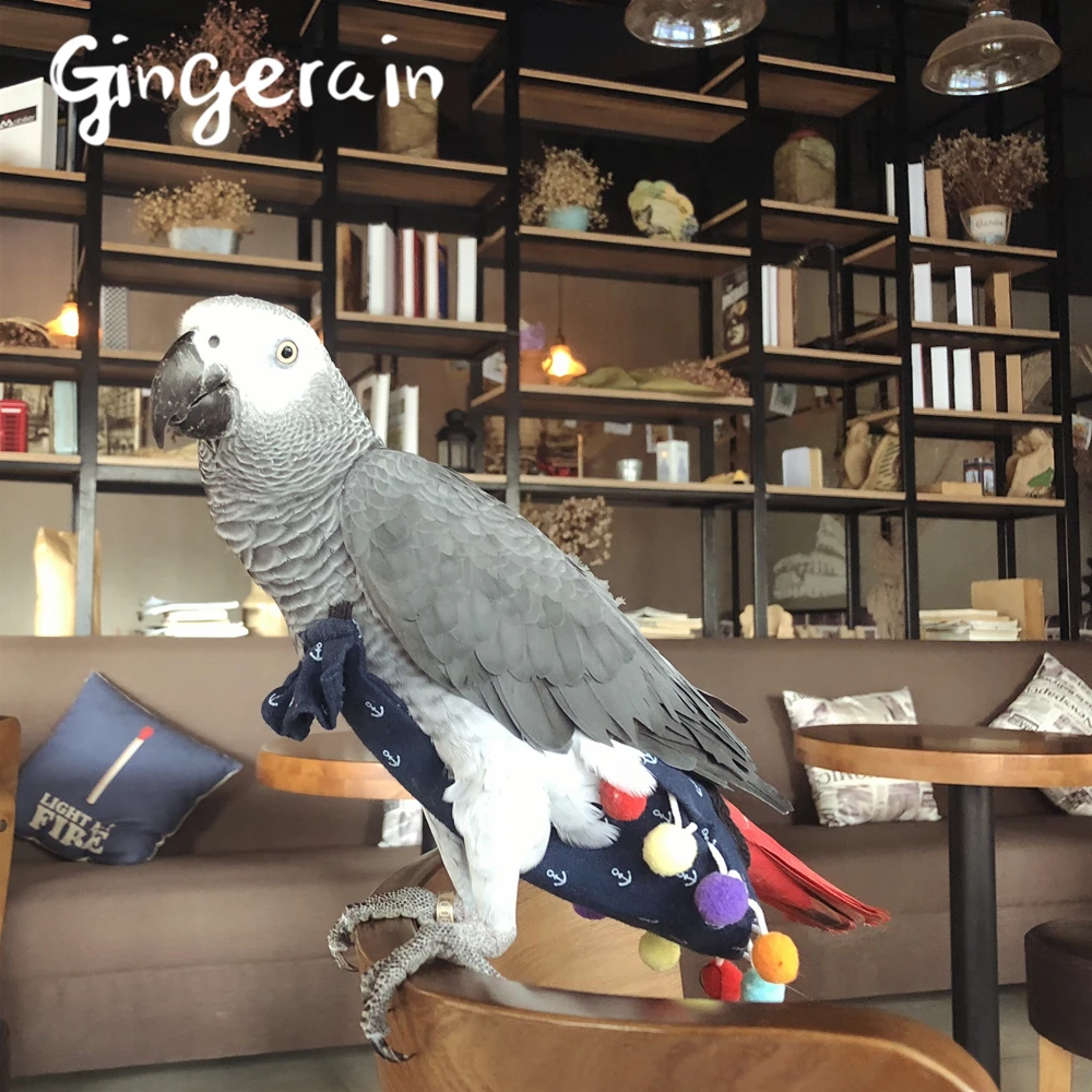 Gingerain одежда с птицами попугай подгузник зеленый пуленепробиваемый жилет ручной изготовленный на заказ птица подгузник зеленый пуленепробиваемый жилет