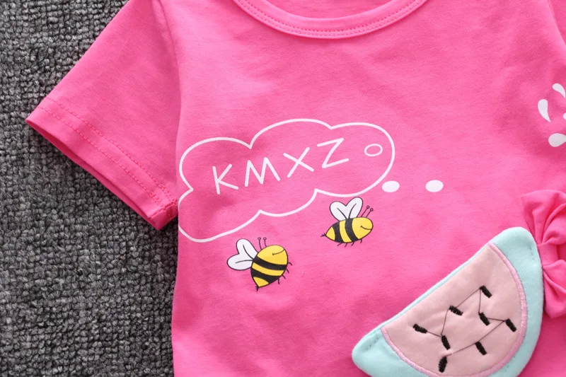 Комплект летней одежды из 2 предметов для новорожденных девочек Повседневная