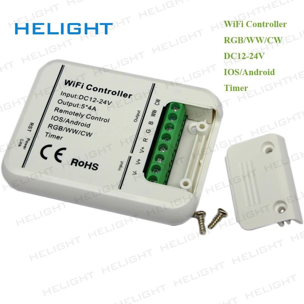 Wifi RGB+ CCT 5CH полоса управления Лер музыка и таймер управление Лер смартфон приложение управление Amazon Alexa Google Home Голосовое управление DC12-224V