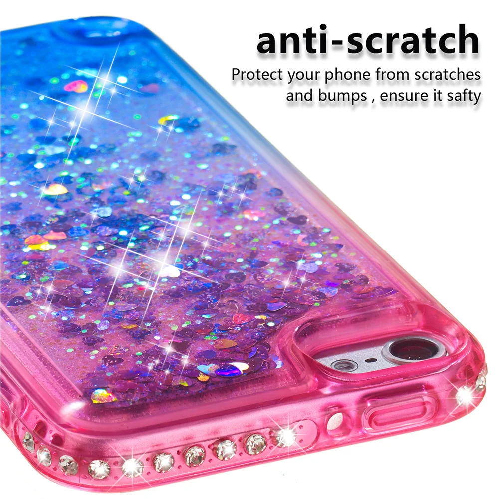 Мягкий модный силиконовый чехол с жидкими блестками для Google Pixel 3 XL 3a градиентные