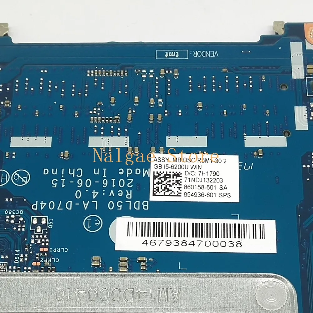 Oh my gad, купите его hp 15-AY 15-AC 250 G5 BDL50 LA-D704P материнская плата для ноутбука процессор I5 6200U DDR4 ТЕСТ ОК