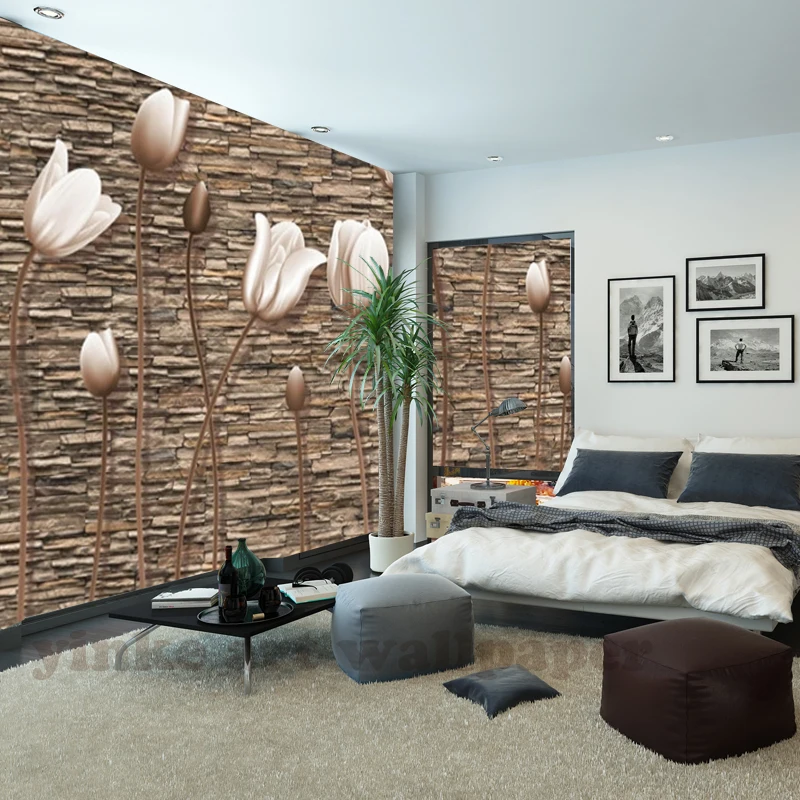 Ностальгический ретро рулон 3D эффекта кирпичной стены для камень живая комната