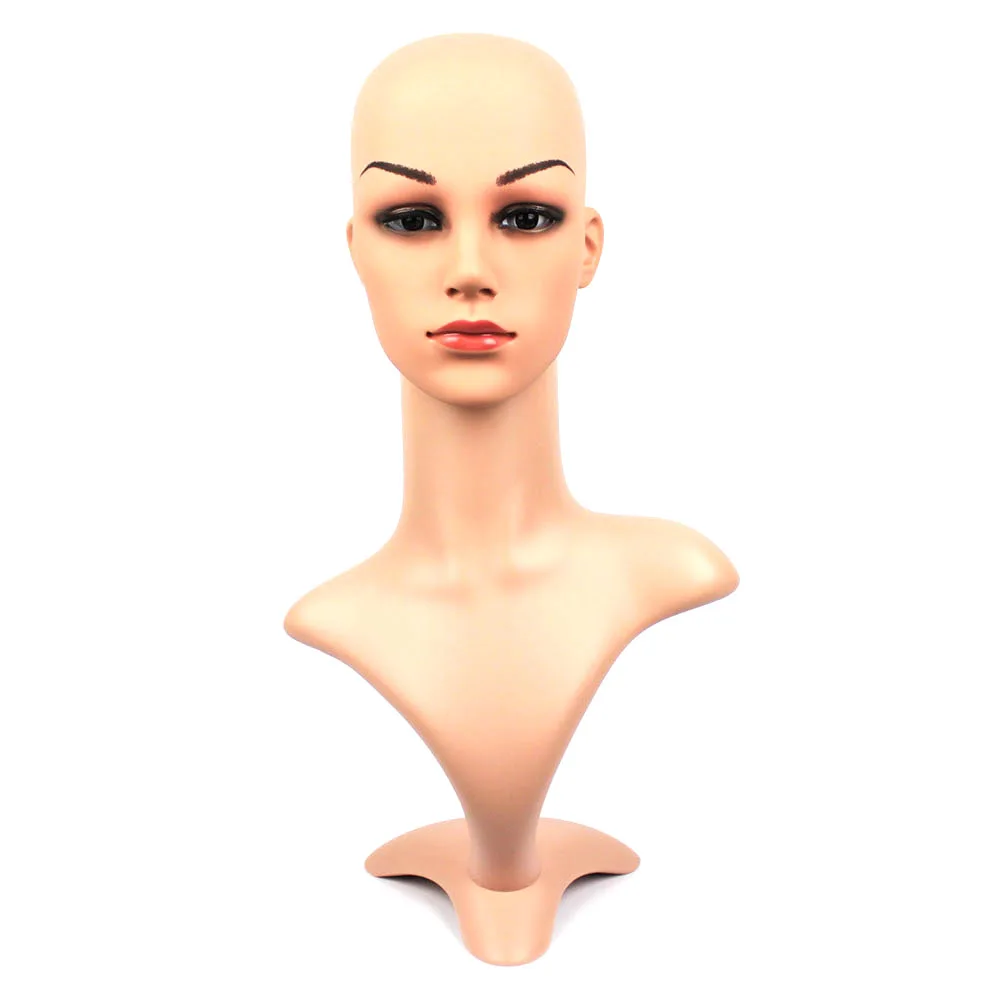 

High quality PE Realistic female mannequin dummy head, manikin heads, wig head,