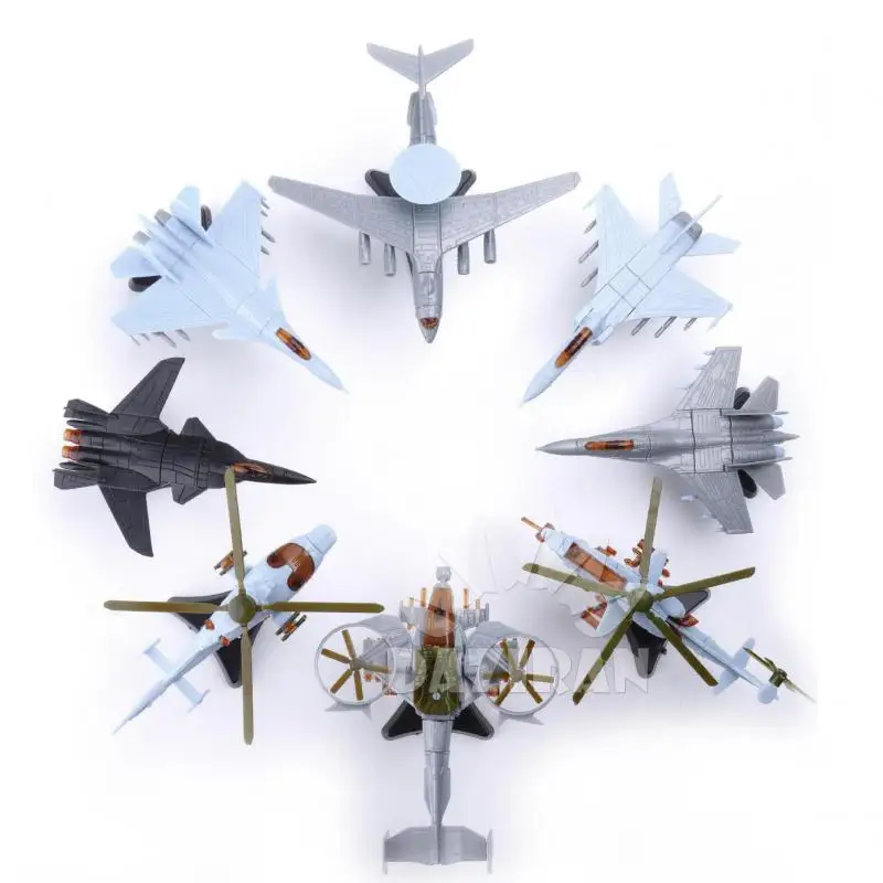 8 шт 4D Истребитель модель 2nd Generation Пластик собрать самолет 1:165 SU 33 47 вертолет
