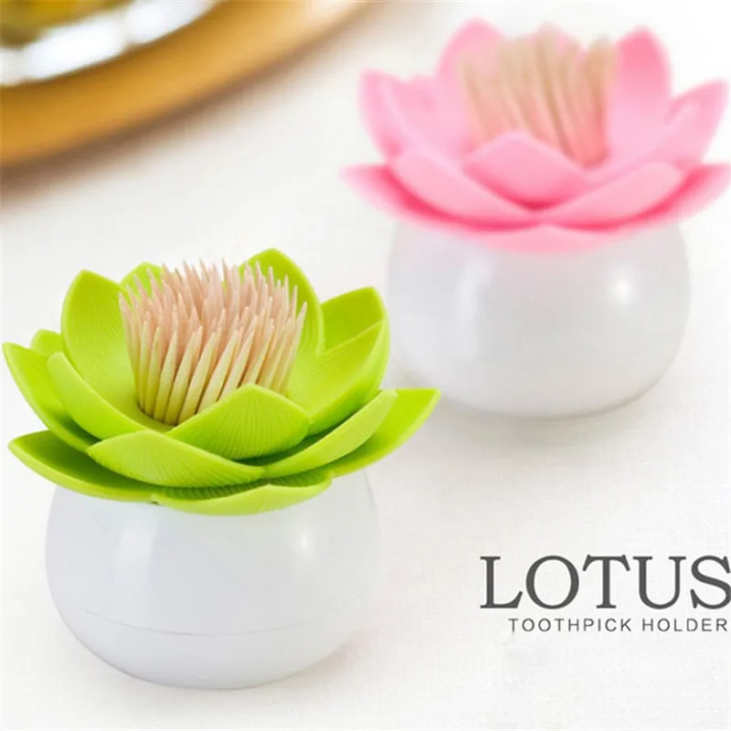 4 вида цветов мода Lotus домашний декор зубочистка хлопок тампон держатель коробка