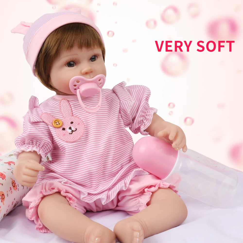 NPKDOLL 16 дюймов 40 см силиконовые куклы для новорожденных виниловые живые