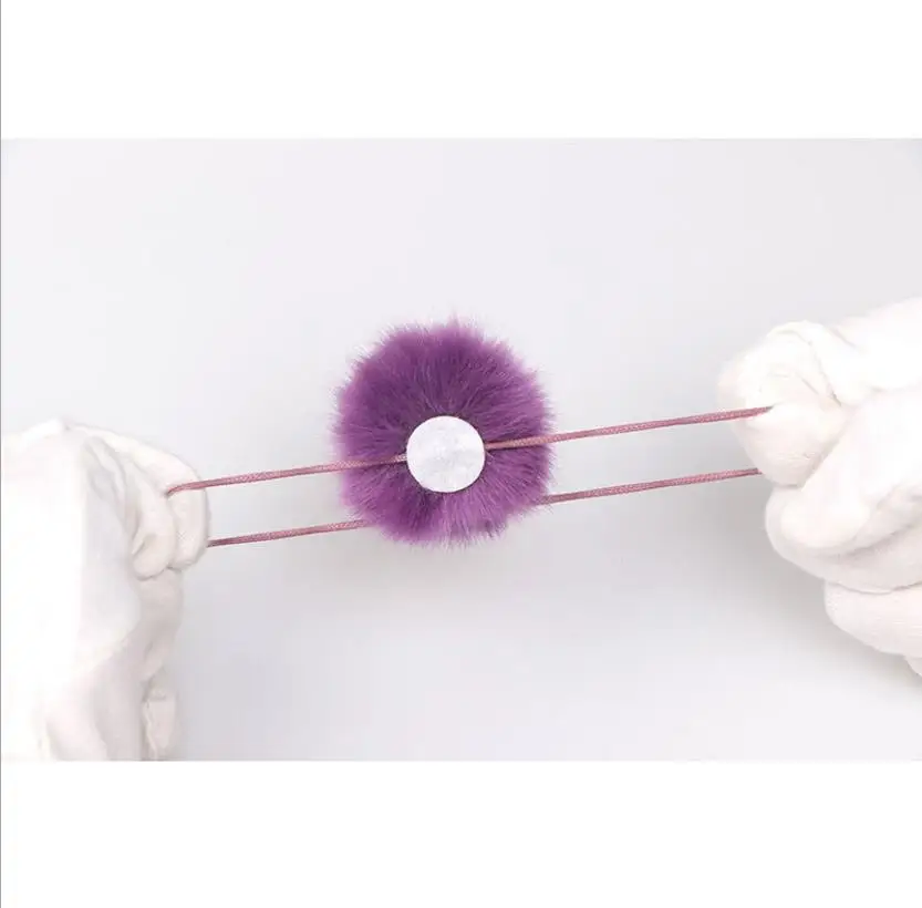 Бархатные банты для волос 7 шт./компл. детская эластичная повязка с помпонами