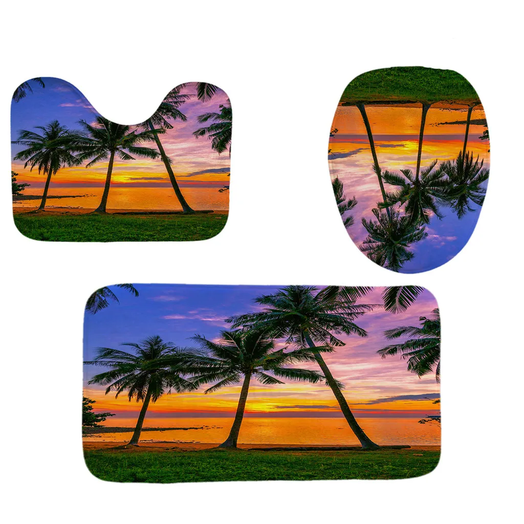 3 шт. нескользящий коврик для ванной с рыбьей чешуей комнаты кухонный