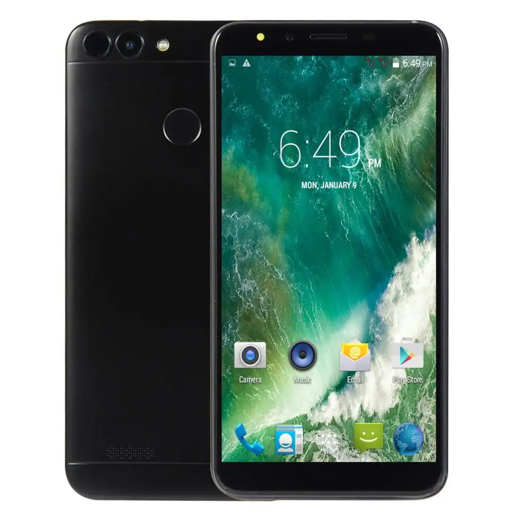 Black Ультратонкий 3g WCDMA смартфон 7s Plus MTK6750 1 Гб+ 8 Гб мобильный телефон с двумя sim-картами 5,5 дюймов экран разблокированный мобильный телефон - Цвет: Black