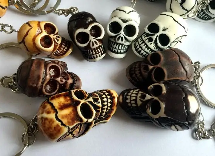 

16 pcs yqtdmy Keychain New charm ancient skull jewelry DIY accessories