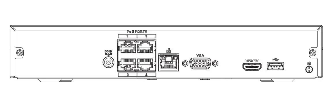 Dahua EZ-IP POE NVR NVR1B04HS-4P/L 4-канальный компактный 1U H.265 4PoE Сетевой видеорегистратор |