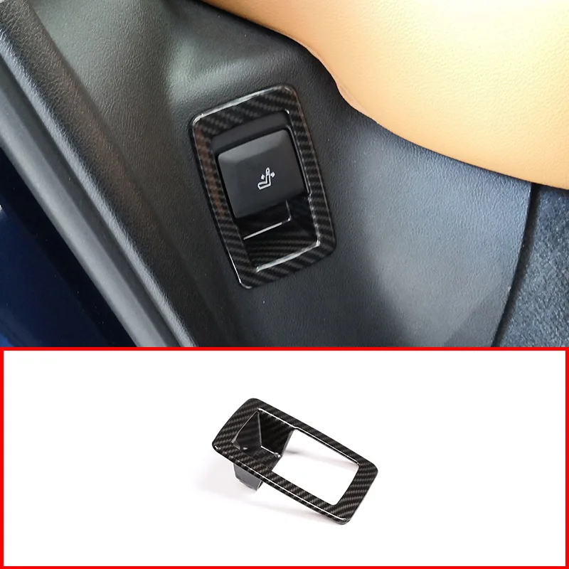 

Carbon Fiber Style ABS Plastic Car Second Row Seat Adjustment Frame For BMW X3 2018 Car Accessories 2pcs