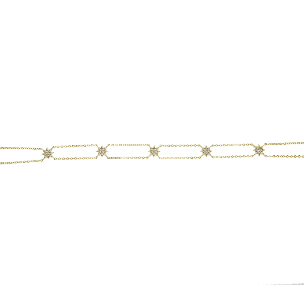 Женское Двухслойное ожерелье чокер из розового золота 2019 пробы с