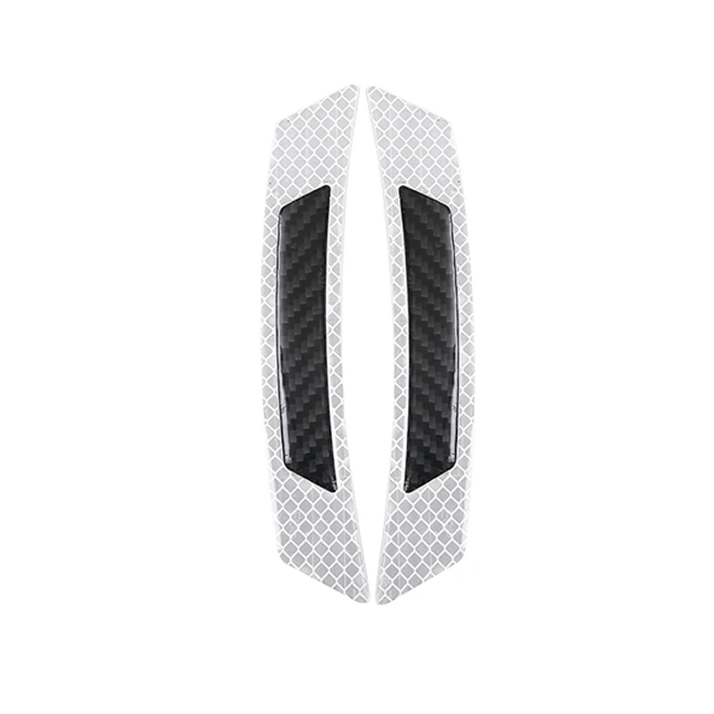 white black Аксессуары для стайлинга автомобилей, колеса для бровей, углеродное волокно, светящаяся в темноте Светоотражающая полоса, Универсальная автомобильная наклейка для Ford, 4 шт., 32 мм x 168 мм - Цвет: white black