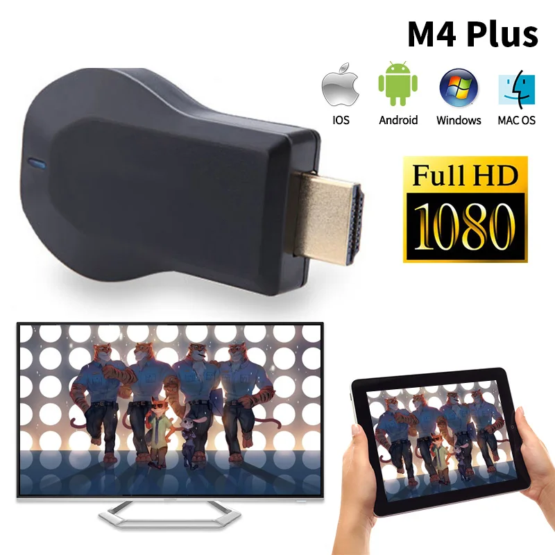 Новейшая ТВ-карта RK3036 двухъядерный 1080P H.265 anycast Miracast dongle DLNA Airplay WiFi Дисплей приемник IOS10 YouTube cast