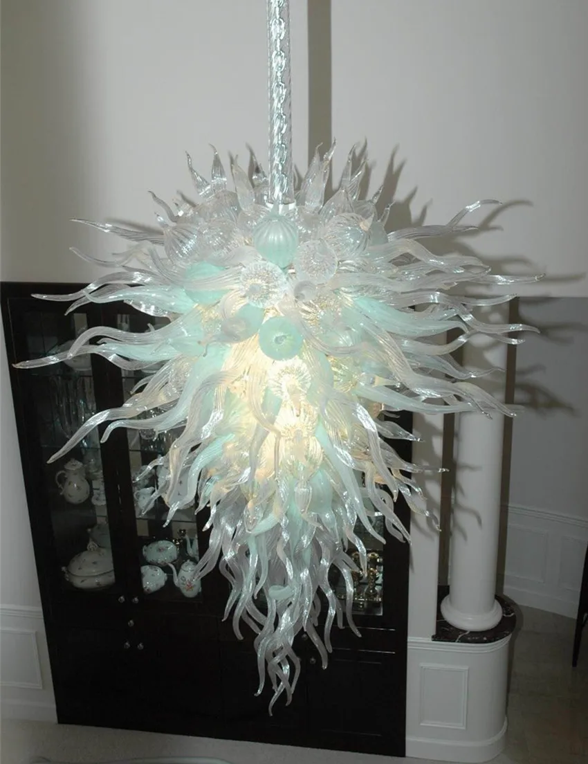 

Elegant Best Home Decoration LED Saving Light Source Style Modern Hand Blown Glass LED Crystal Chandelier