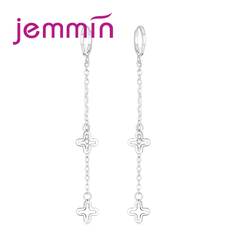 

New Hot Korean Earrings Boucle Foreille Femme 925 Sterling Silver Tassel Long Drop Earrings For Women Girls Jewelry