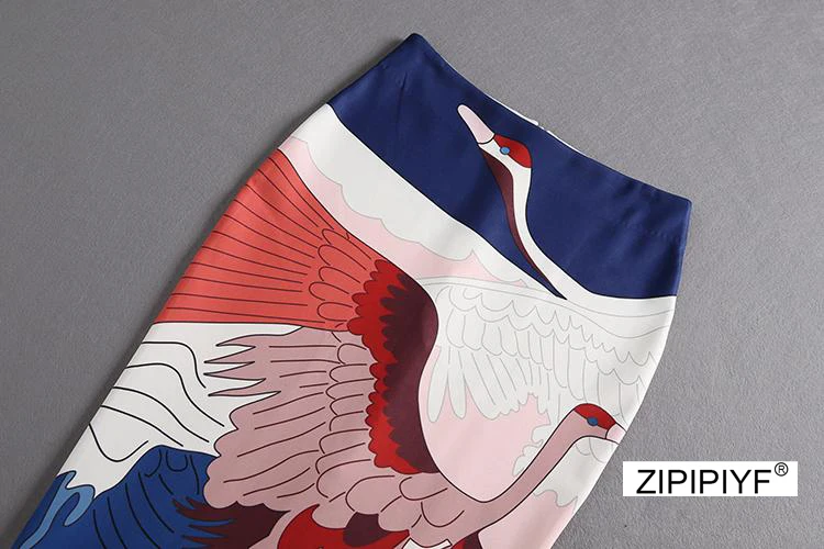 2018 летняя Модная стильная юбка карандаш из полиэстера Женская с высокой талией и