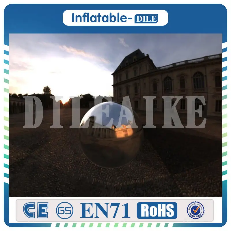 Бесплатная доставка 1 м надувной зеркальный шар из ПВХ Рождественский для