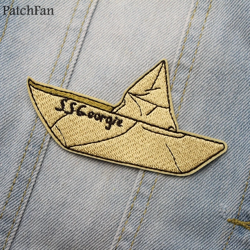 Patchfan Стивен Кинг это клоун СС Джорджи вышитые железные нашивки значки Лоскутная аппликация значок для рюкзака наклейка A1520