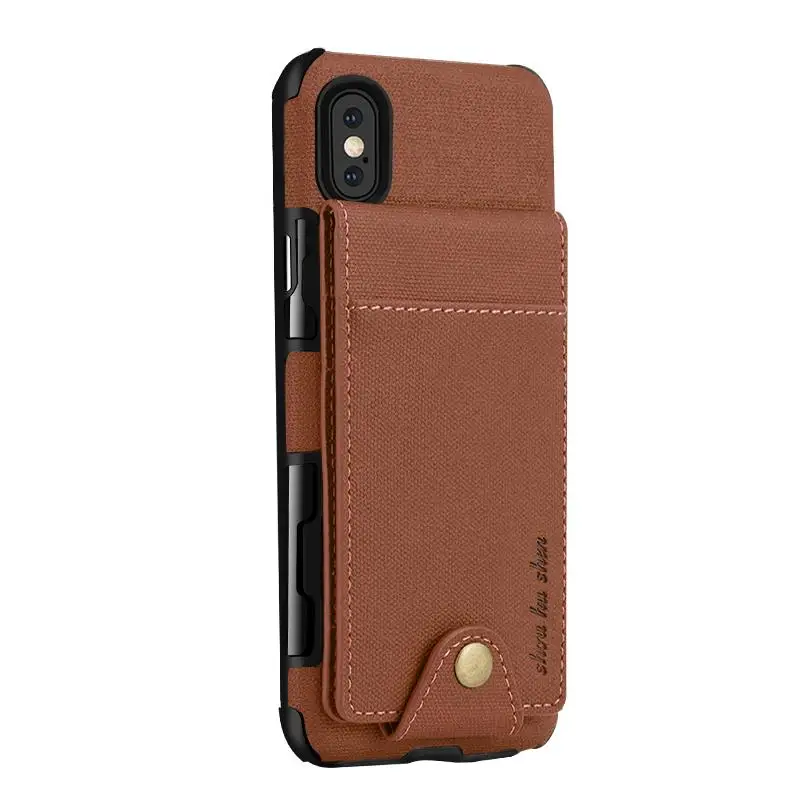 FULAIKATE льняной чехол с узором для iPhone X карточка карман задняя крышка телефон