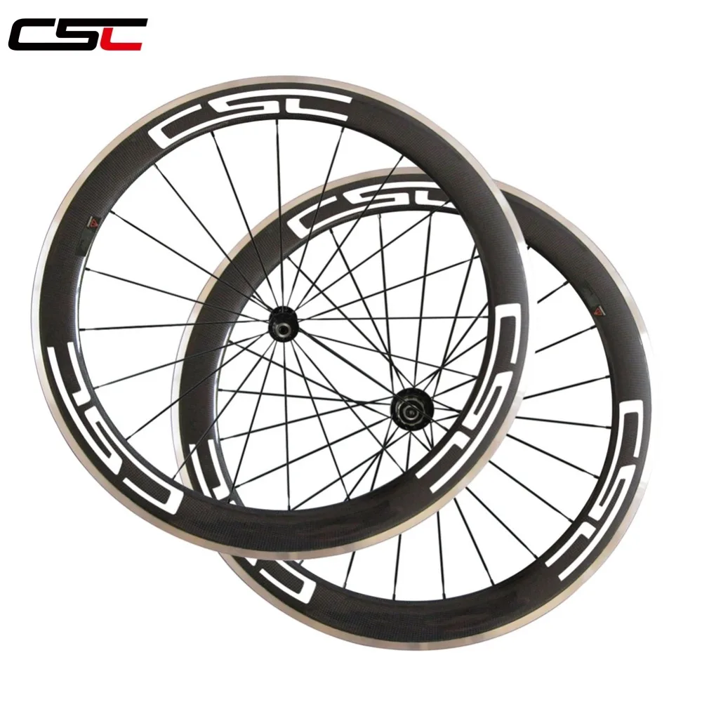 

700C aluminum brake track width 23mm deep 60mm clincher carbon + alloy road bicycle wheelset A291SB F42SB hub sapim spokes
