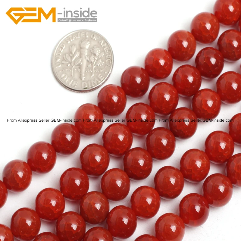 Бусины из красного агата с эффектом трещин 12 16 мм|beads for jewelry making|agate beadsred agate beads |