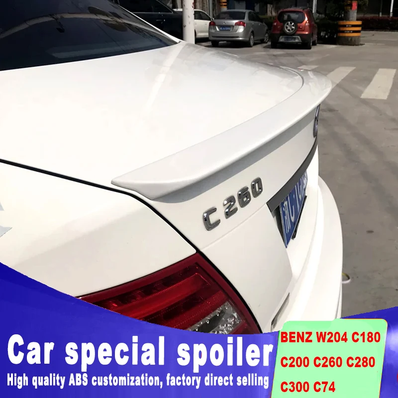 Высококачественный спойлер для BENZ W204 C180 C200 C260 C280 C300 C74 2008 до 2013 задний багажник крыло задний спойлер праймер или DIY Цвет