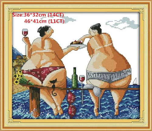 Enjoy in beach Joy Sunday Enjoy Life Наборы для вышивания крестиком наборы для вышивания Diy Figuer Наборы для вышивания крестиком - Цвет: Enjoy in beach