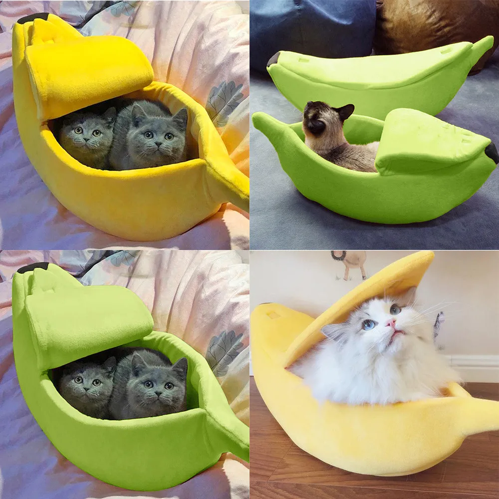Transer маленькая тканевая кровать для домашнего питомца в форме банана удобная